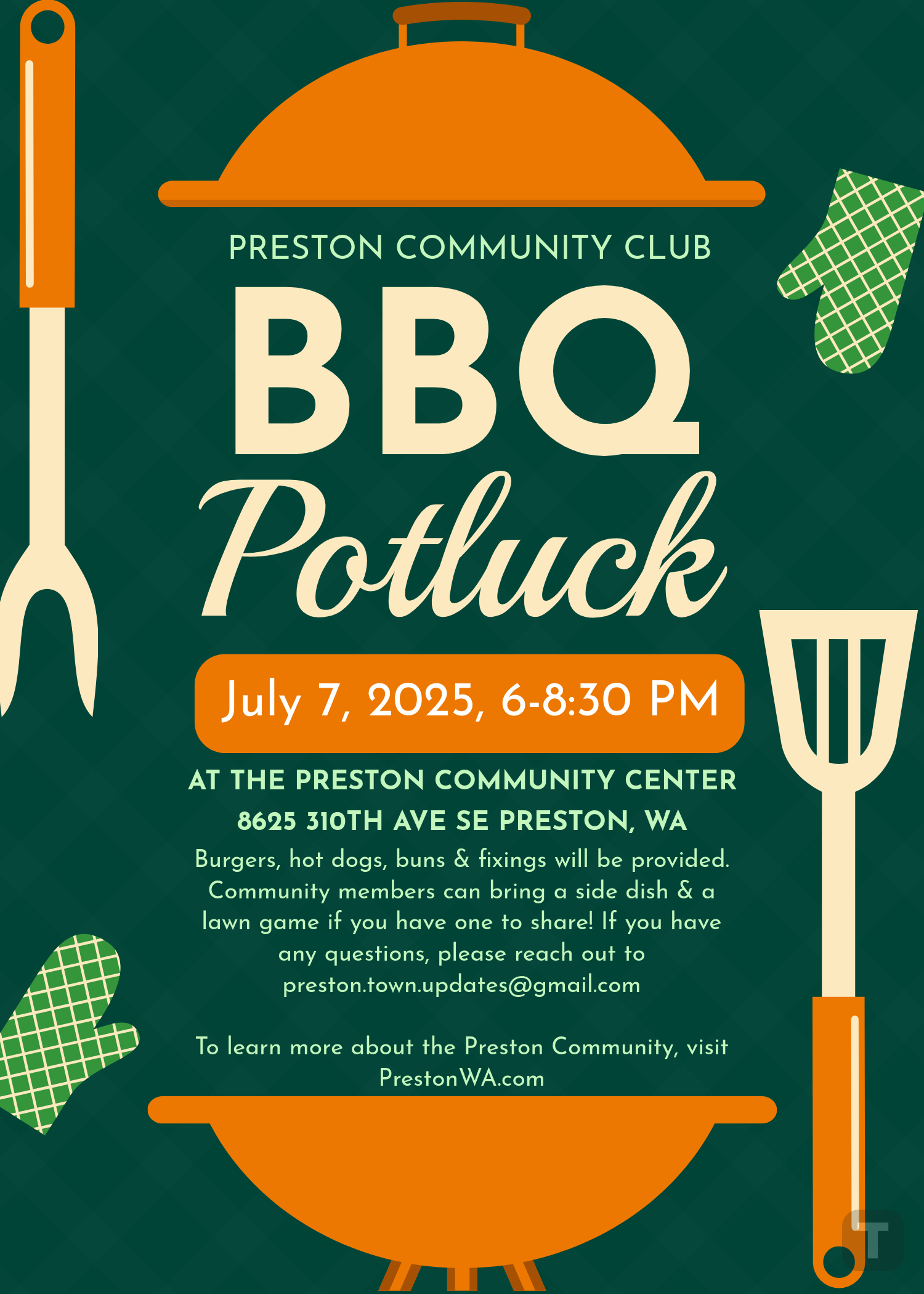 BBQ Potluck July 7th